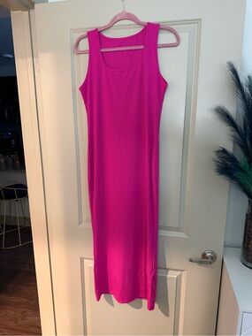 MICAS Sleeveless Hot Pink Maxi Dress NWT